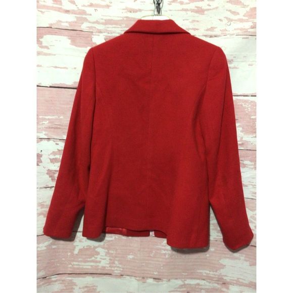 Scappini Italy Red Jacket / Coat Lined Size 38 ~ Excellent - Picture 4 of 16